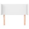 vidaXL Hoofdbord met randen 93x16x78/88 cm kunstleer wit