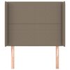 vidaXL Hoofdbord met randen 103x16x118/128 cm stof taupe