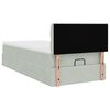 vidaXL Ottoman bed met matras 90x190cm fluweel lichtgrijs