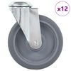 vidaXL 12 st Zwenkwielen met boutgaten 125 mm