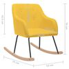 vidaXL Schommelstoel stof geel