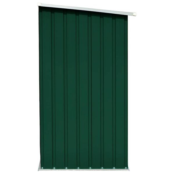 vidaXL Haardhoutschuur 163x83x154 cm gegalvaniseerd staal groen