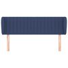 vidaXL Hoofdbord met randen 147x23x78/88 cm stof blauw