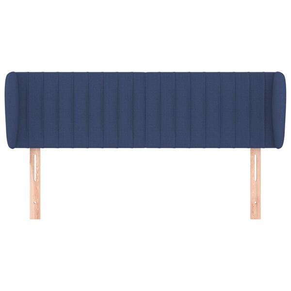 vidaXL Hoofdbord met randen 147x23x78/88 cm stof blauw