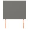 vidaXL Hoofdbord donkergrijs 100x5x118/128 cm Stof