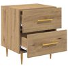 vidaXL Nachtkastje 2 pcs Artisan Eiken 40 x 35 x 47,5 cm Bewerkt hout