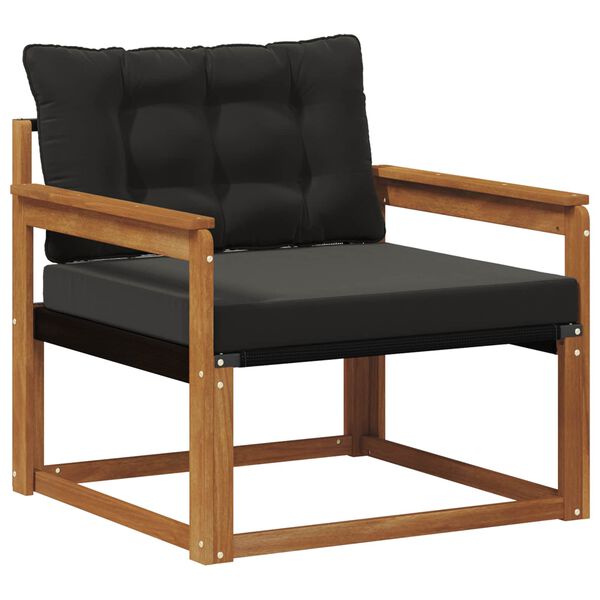 vidaXL Buiten bankenset Massief Acaciahout en Textilene Naturel