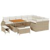 vidaXL Tuinbankenset 12 st Beige poly rattan