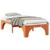 vidaXL Bedframe Bruin 75 x 190 cm Massief grenenhout