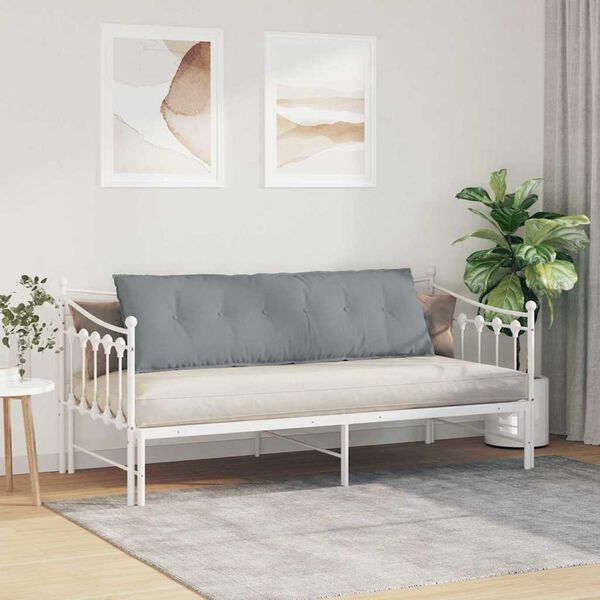 vidaXL Rugkussen Lichtgrijs 160 x 19 x 50 cm Stof