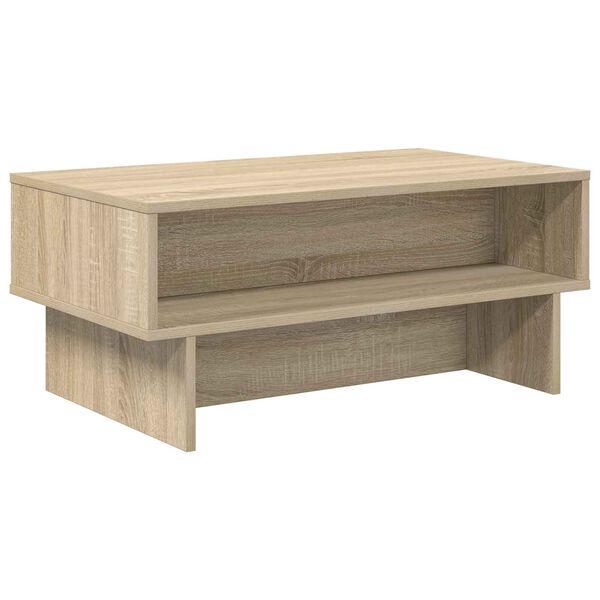 vidaXL Salontafel Sonoma Eiken 80 x 46 x 35 cm Bewerkt hout