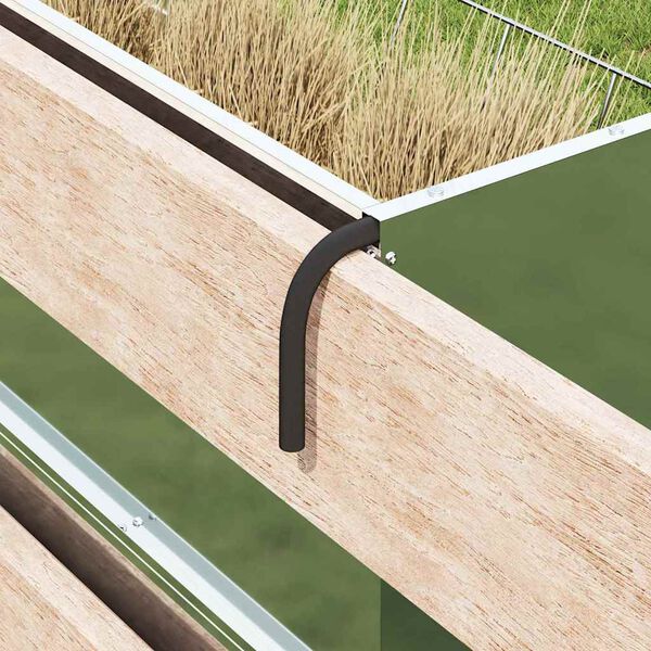 vidaXL Hangend Hooi Feeder Zilver 61 x 33 x 66 cm Gegalvaniseerd staal