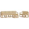 vidaXL Buiten bankenset 7 st Wit en Beige