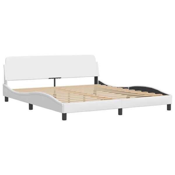 vidaXL Bed "Viana" met matras kunstleer wit 180x200 cm