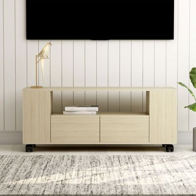 vidaXL Tv-meubel 120x35x48 cm bewerkt hout sonoma eikenkleurig