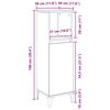 vidaXL Badkamer Kast Zwart Eiken 30 x 30 x 100 cm Bewerkt hout