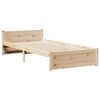 vidaXL Bedframe met hoofdbord massief grenenhout 90x190 cm