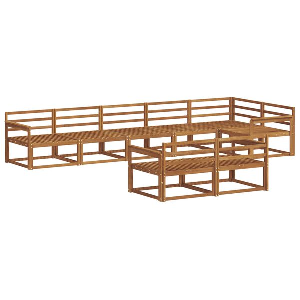 vidaXL Buiten bankenset 8 pcs Naturel Massief Acaciahout