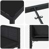 vidaXL Tuin eettafelset 5 pcs Zwart poly rattan