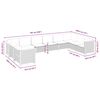 vidaXL 10-delige Loungeset met kussens poly rattan grijs