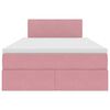 vidaXL Opslag bed met matras met hoofdeinde Roze 120 x 200 cm Fluweel