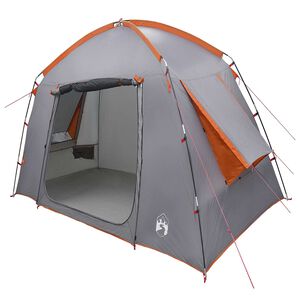 vidaXL Huisje Tent Grijs en Oranje 210 x 210 x 138 cm Polyester