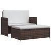 vidaXL Tuinbank poly rattan bruin