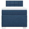 vidaXL Boxspring met matras stof blauw 100x200 cm