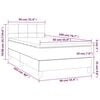 vidaXL Boxspring met matras stof donkergrijs 90x200 cm