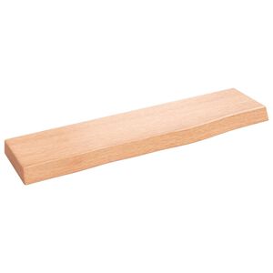 vidaXL Wandschap 40x10x2 cm behandeld massief eikenhout