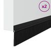 vidaXL Zelfklevende Deurborstels 2 pcs Zwart 100 cm Aluminium Legering
