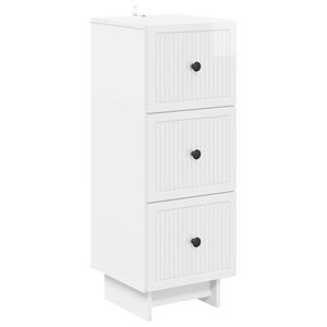 vidaXL Ladenkast Hoogglans Wit 33 x 34,5 x 90 cm Bewerkt hout