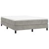 vidaXL Boxspring bed 140x190 cm fluweel lichtgrijs