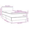 vidaXL Boxspring met matras fluweel donkerblauw 100x220 cm