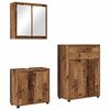 vidaXL Badkamermeubelset met lade met wiel 3 pcs Oud Hout Bewerkt hout