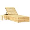 vidaXL Ligbed met tafel groen ge&iuml;mpregneerd grenenhout