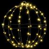 vidaXL Bal met 96 LED Warmwit 30 cm Metaal