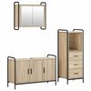 vidaXL Badkamerkastenset 3 st Sonoma Eiken 40 x 36 x 109,5 cm