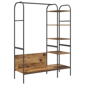 vidaXL Kledingrek Bruin eiken 120 x 44 x 160 cm Bewerkt hout