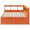 vidaXL Bed met boekenkast zonder matras grenenhout wasbruin 140x190 cm