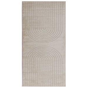 vidaXL Binnen kleed GALATI Beige 80 x 150 cm Polyester Medium Pile