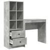 vidaXL Bureau met lade 2 pcs Beton Grijs