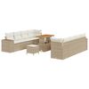 vidaXL Tuin Sofa Set 11 st Beige poly rattan