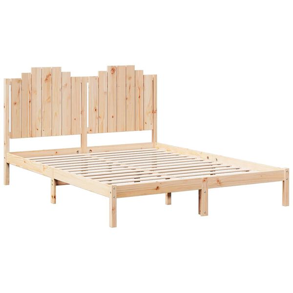 vidaXL Bedframe extra lang zonder matras massief hout 160x220 cm