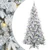 vidaXL Kunstmatige Inklapbare Kerstboom Wit 240 cm PE en PVC