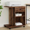 vidaXL Printerstand met lade Oudhout 60 x 40 x 68.5 cm Bewerkt hout