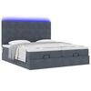 vidaXL Ottoman bed met matrassen en LED's 160x200cm fluweel