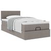 vidaXL Bed met matras 100x200 cm stof taupe