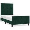 vidaXL Bedframe zonder matras 90x200 cm fluweel donkergroen