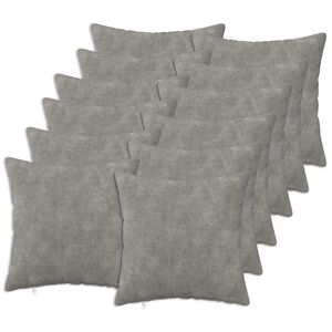 vidaXL Kussen 12 st HEERLEN Lichtgrijs 40 x 40 cm Microfiber Fleece